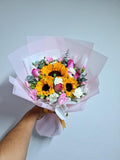 Ramo de 3 Girasoles y Flores Mixtas - Delirio Florería