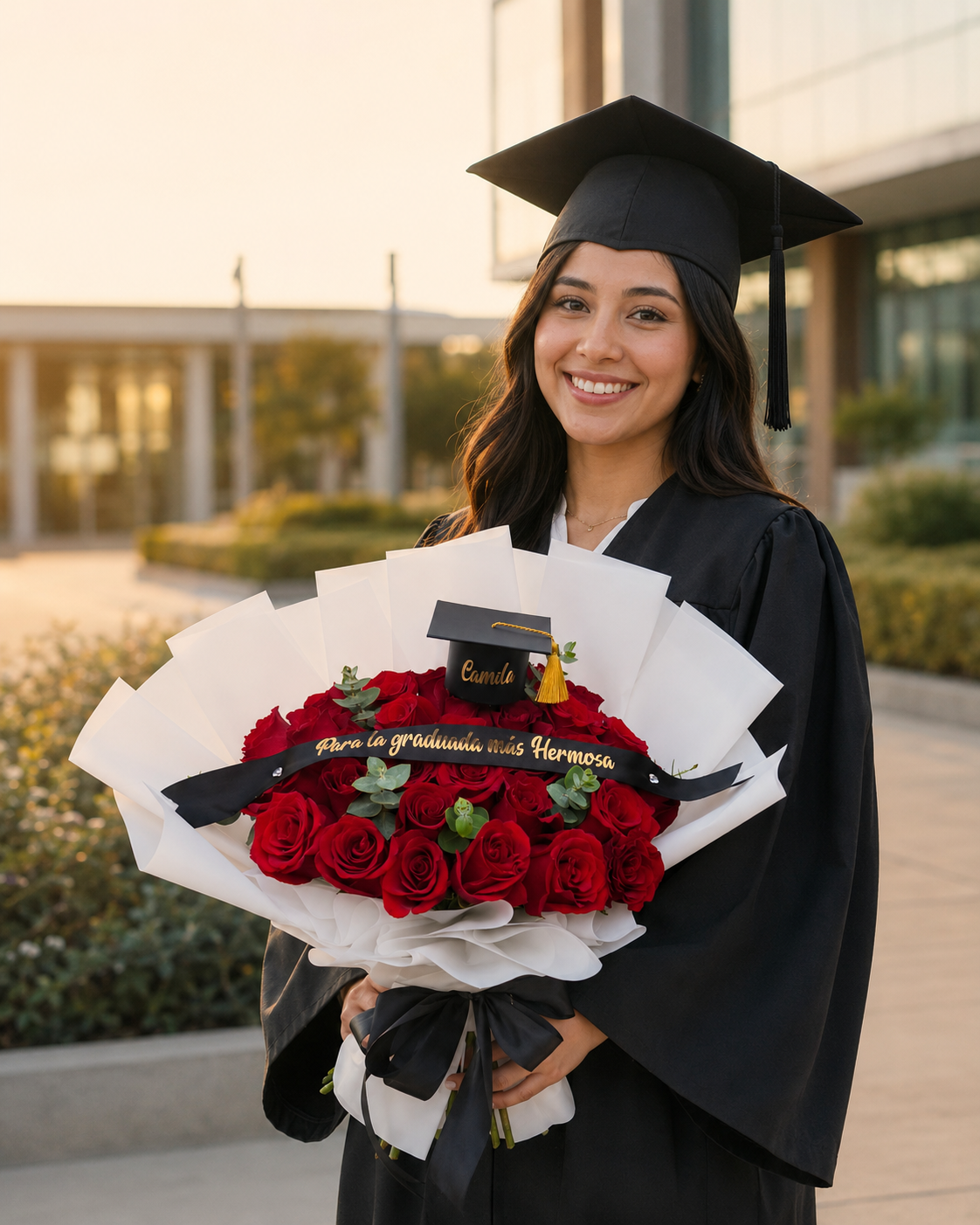 Ramo de 24 Rosas Rojas para Graduación